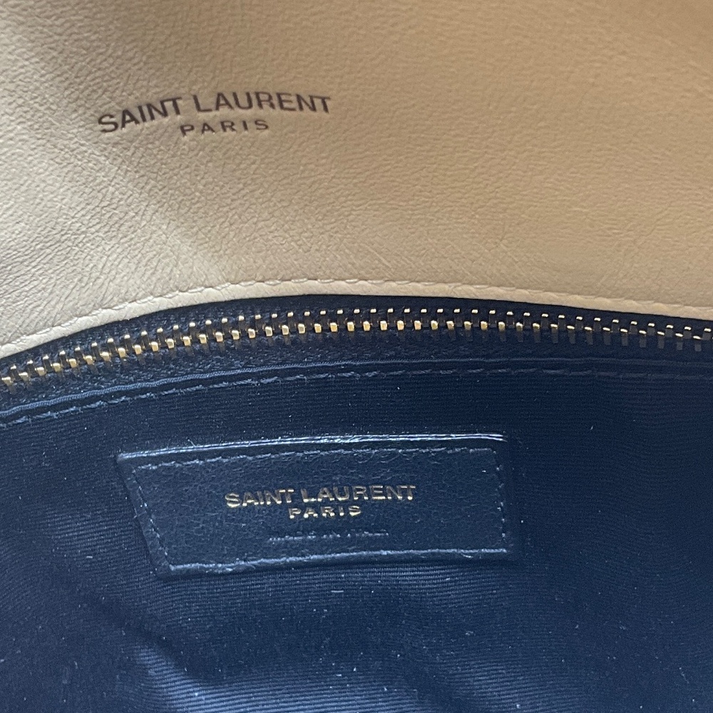 SAINT LAURENT LIGHT YELLOW QUILTED LAMBSKIN LEATHER MEDIUM PUFFER BAG - Picture 7 of 16